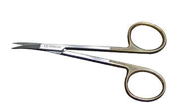 Feine Schere, Irisschere gebogen
