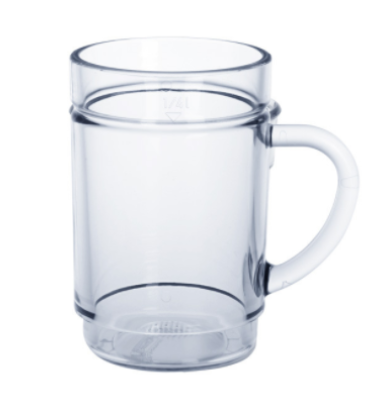 KG000015:HENKELGLAS 0,25L, Kunststoffglas, Trinkbecher, Becher, Gebissbehälter