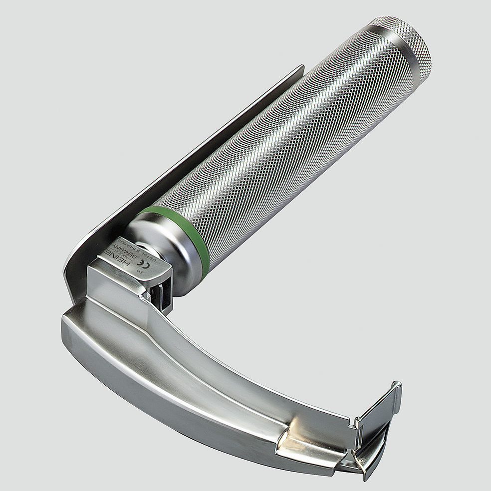 F00022313:HEINE® FlexTip + Fiber Optik (F.0.) Spateln - Set mit Mac 3 und Mac 4 Spatel, Laryngoskopspatel-Set