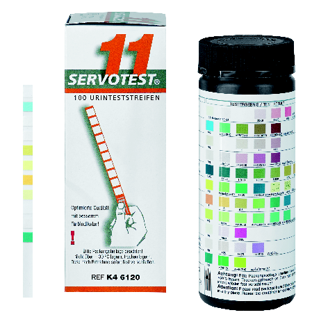 K46120:SERVOTEST® 11 Urinteststreifen K46120:SERVOTEST® 11 Urinteststreifen