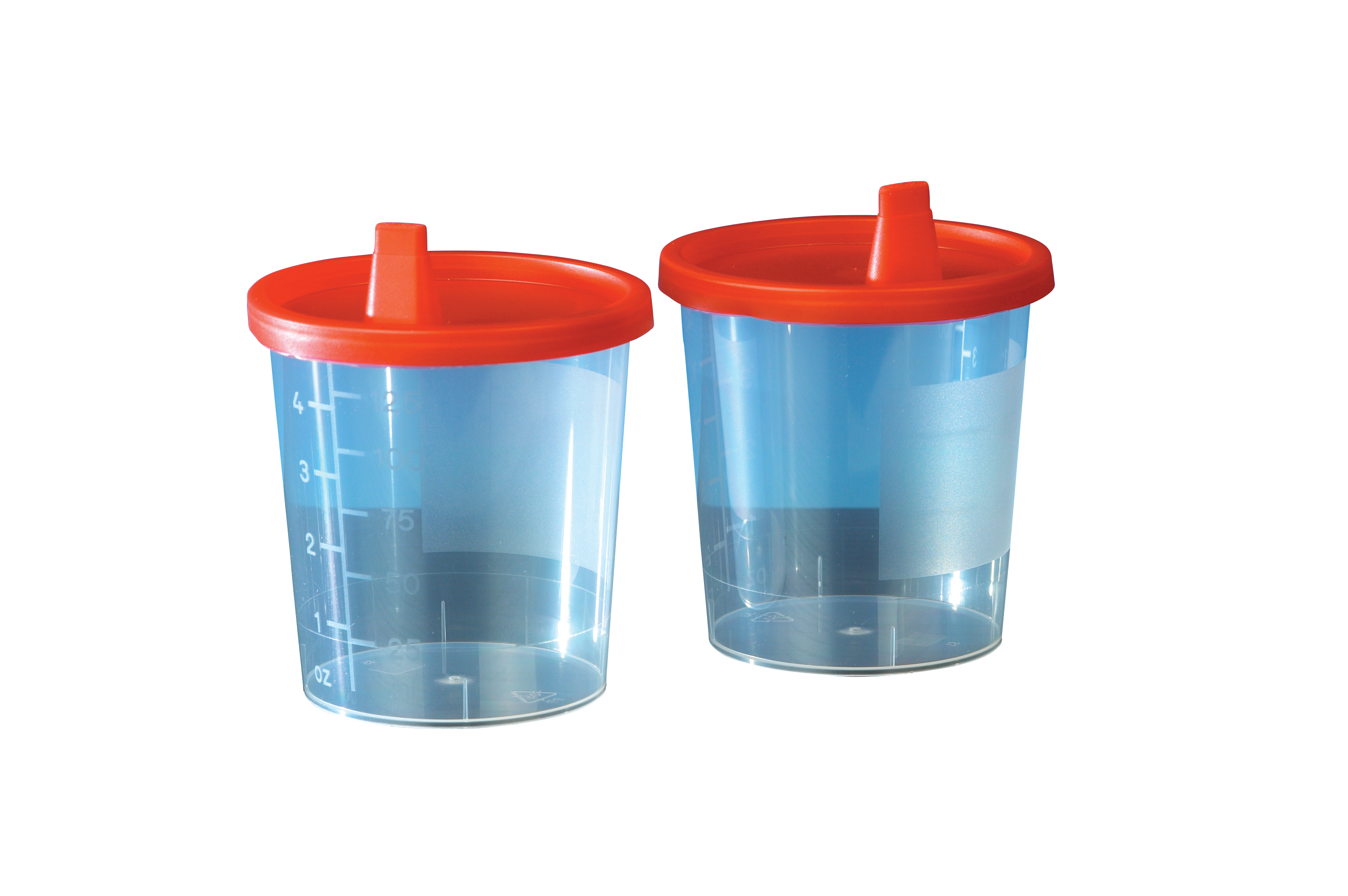 A87001:Urinbecher mit Schnappdeckel und Tülle, Urinprobenbecher