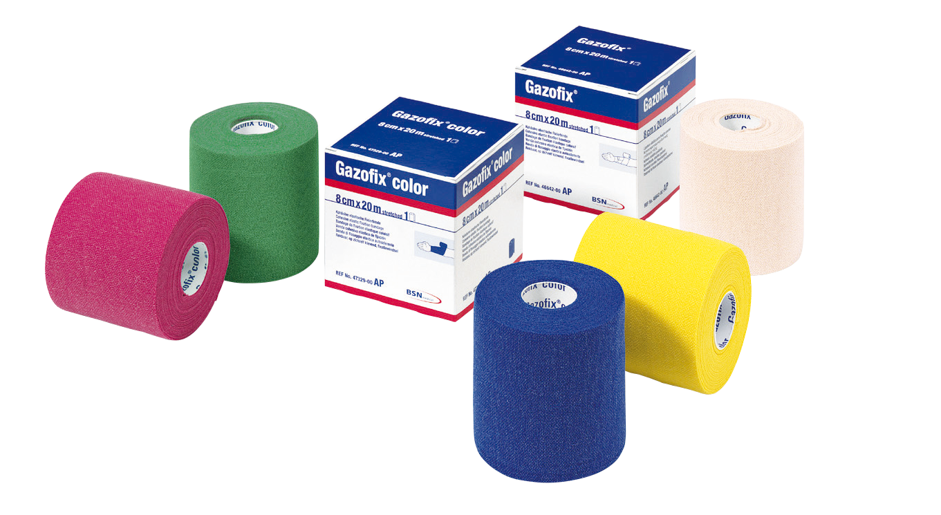 4664100:GAZOFIX® color Fixierbinde, elastische Binde, farbige Binde