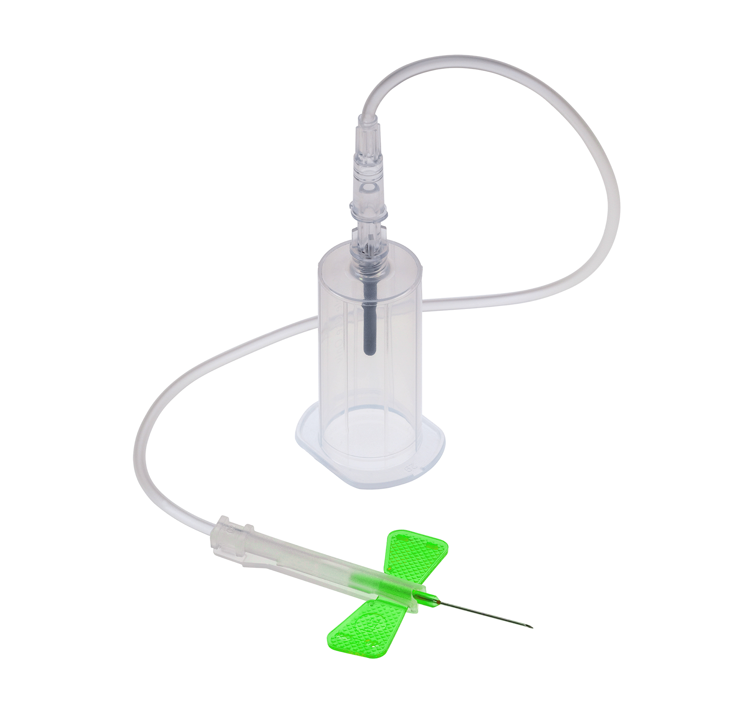 P003774A1:Unistik Shieldlock Sicherheitsblutentnahmeset mit Luer Adapter und Halter, Blutabnahmeset, Kanüle