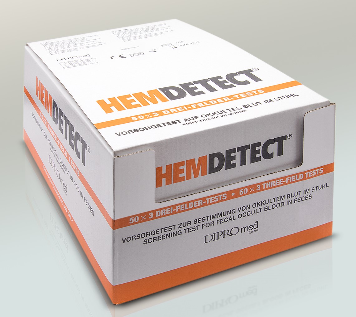D596090:Hemdetect Stuhltest, Guajak-Basis, Dreifeldtests