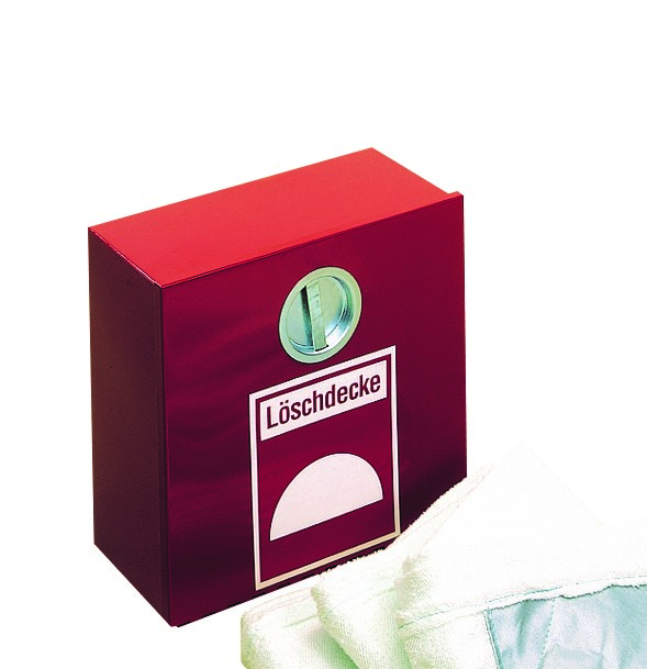 Behälter aus verzinktem Stahlblech für Feuerlöschdecke