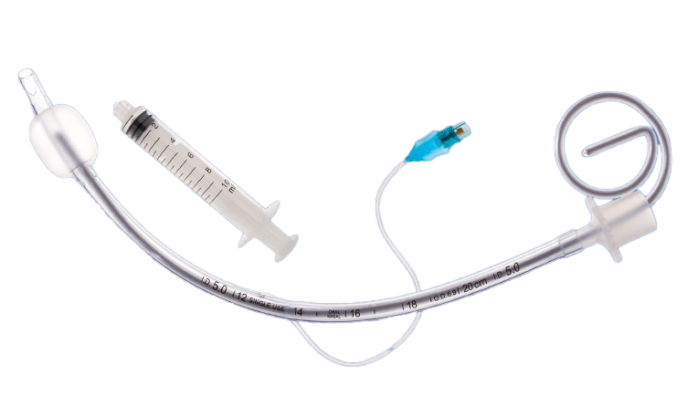 A845055:Einmal-Trachealtuben mit vormontiertem Einführungsmandrin - Charriére 32, Innen Ø 8,0 mm
