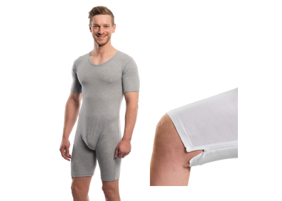 4697013M:Pflegebody mit Beinreißverschluß kurzer Arm