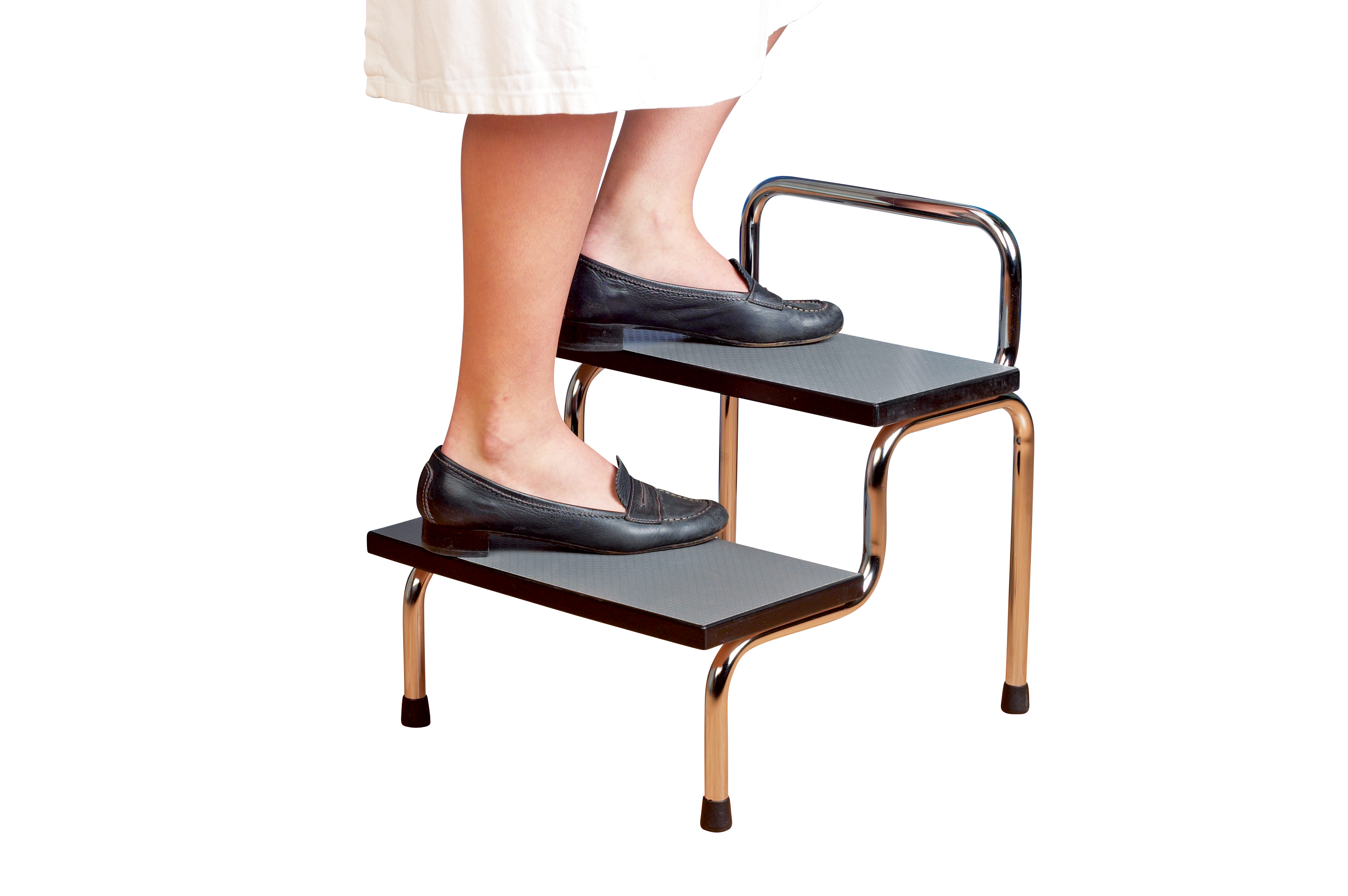 2-Stufen Auftritt, Zweistufiger Tritt, 

Doppeltstufe, 

Zweistufenhocker