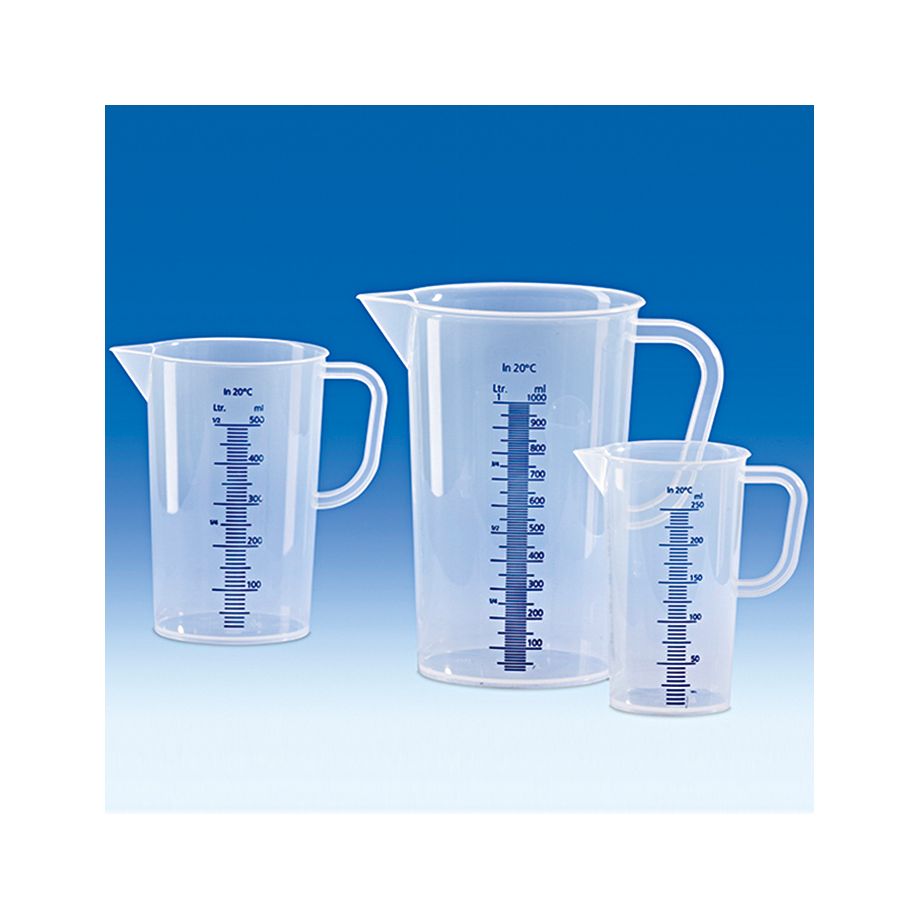 Messbecher PP - erhabene blaue Skala, 250 ml