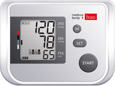BOSO medicus family 4, Blutdruckmessgerät, Blutdruckmonitor, Blutdruckmesser