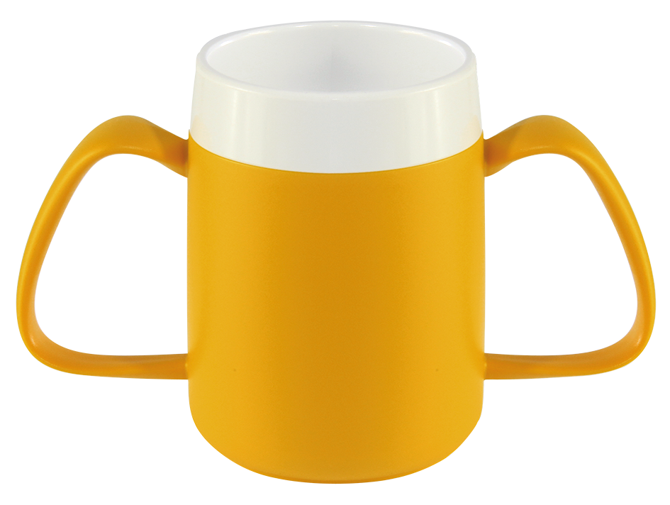 2-Henkel-Becher mit Trink-Trick, Doppelgriff-Becher