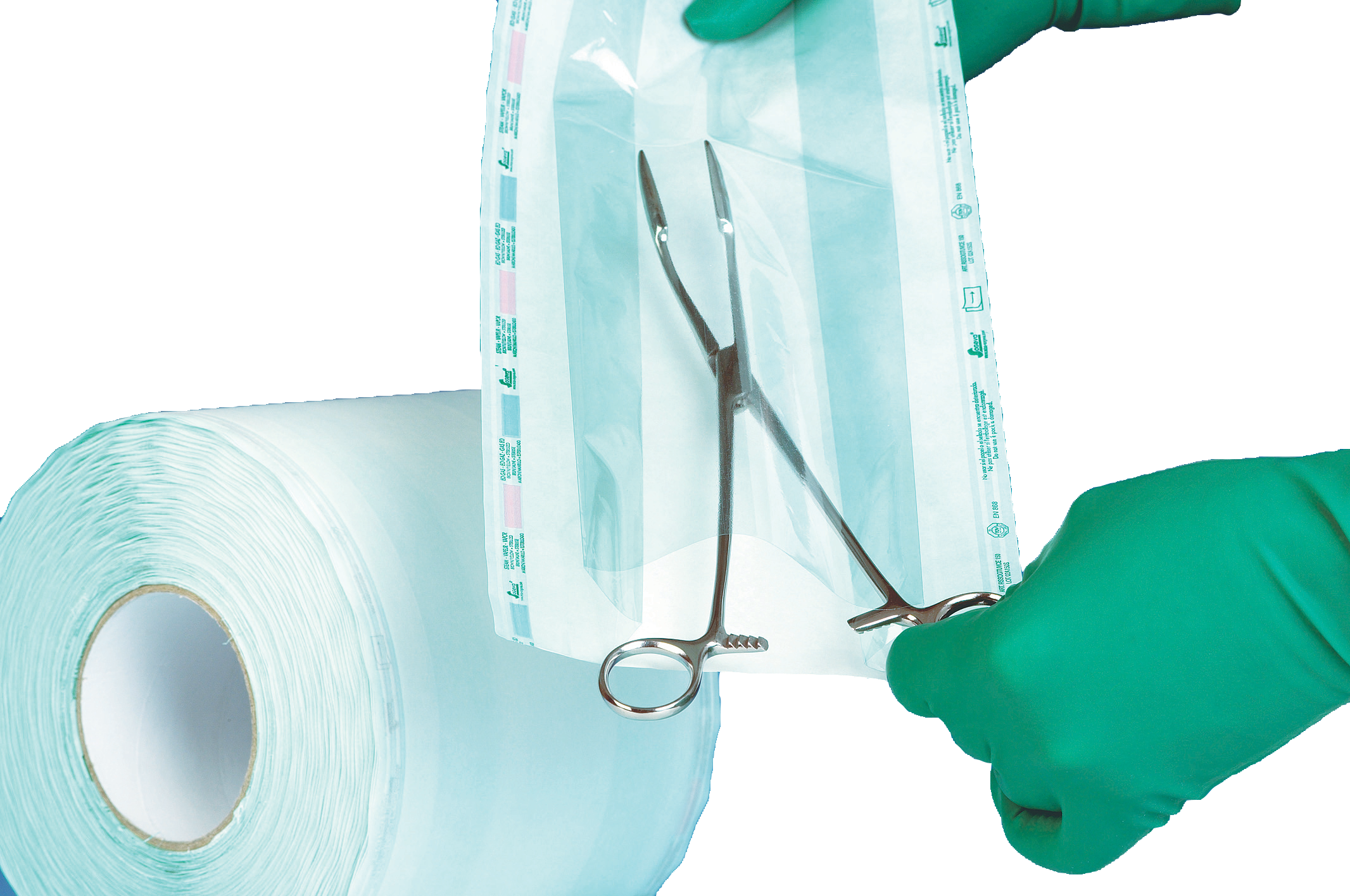 Klarsichtrolle - Dampfsterilisation, Steri Rolle, Sterilisationsrolle, Steribeutel