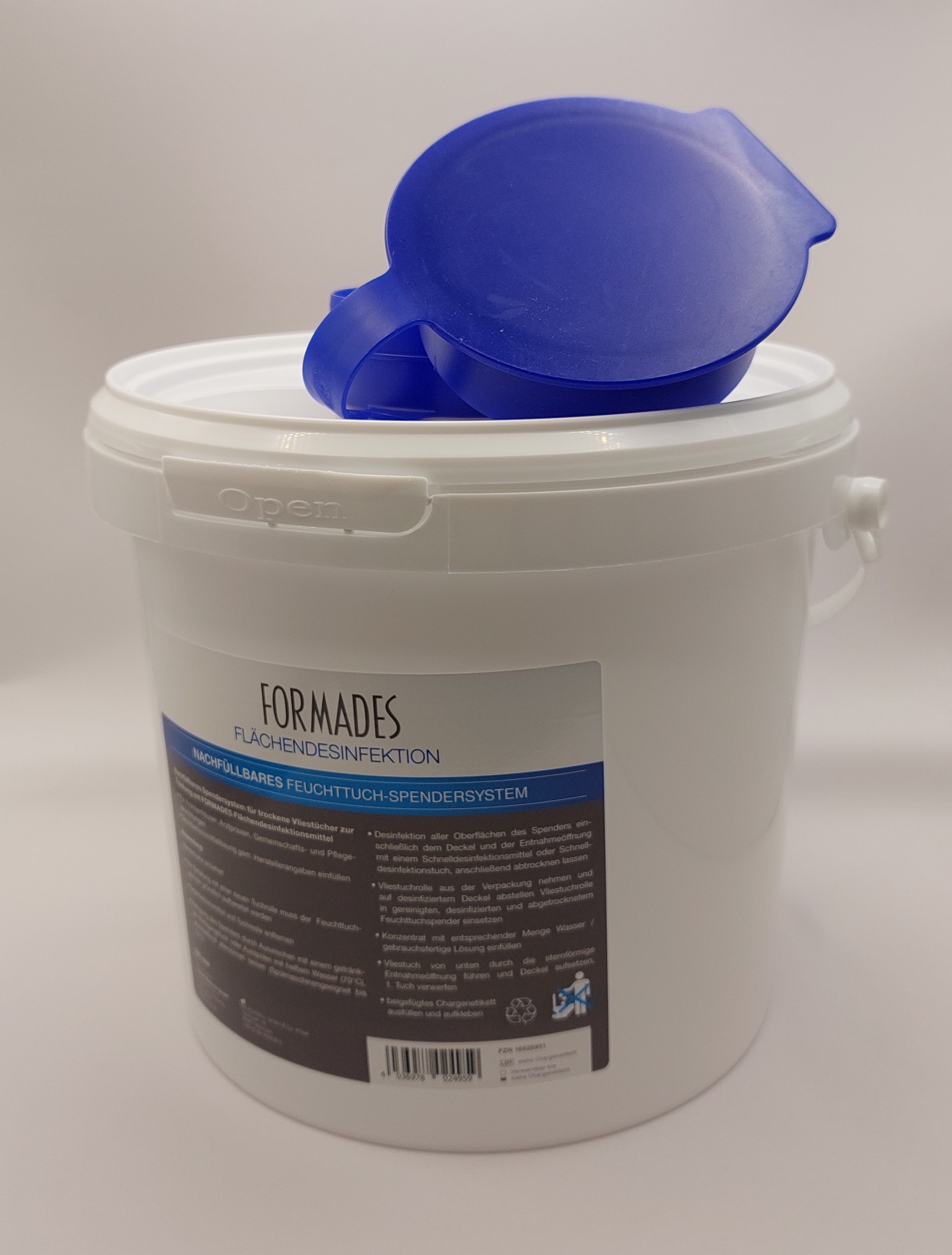 65660:Eimer gross für Vliesrolle 90 Tücher, Kübel