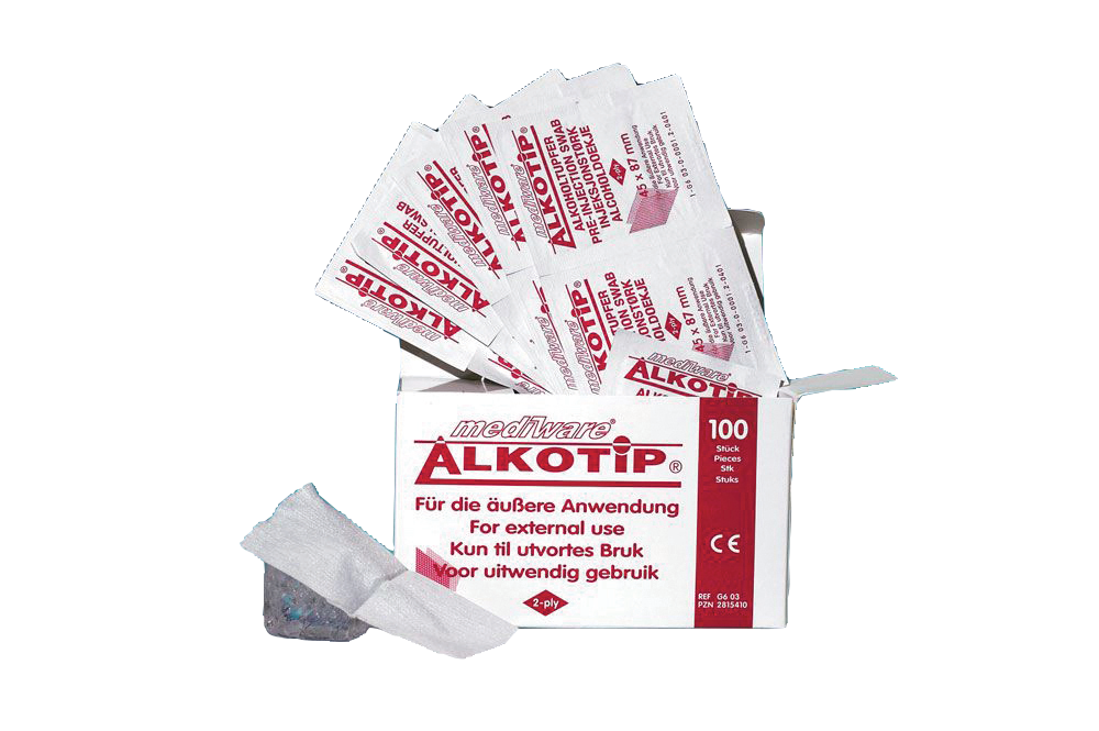 G603:Alkoholtupfer, Desinfektionstupfer, Tupfer, Hautflächenreinigung