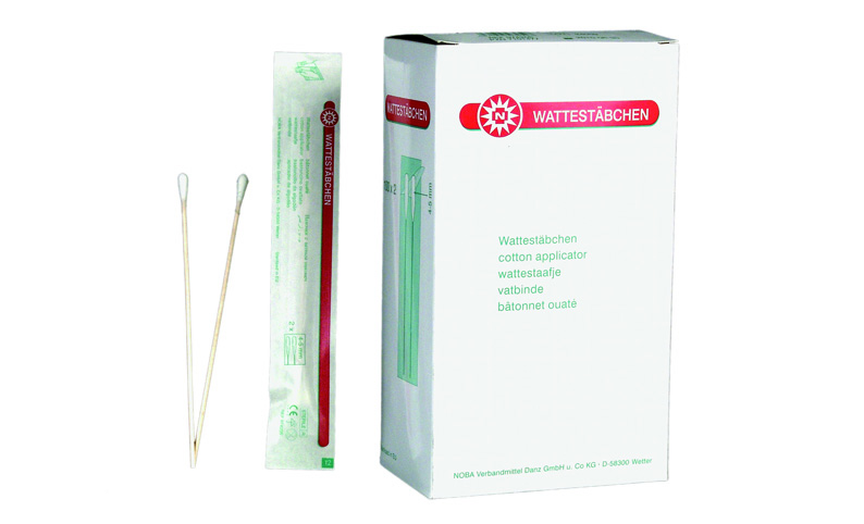974211:Wattestäbchen, steril, Wunddesinfektion, Wattekopf