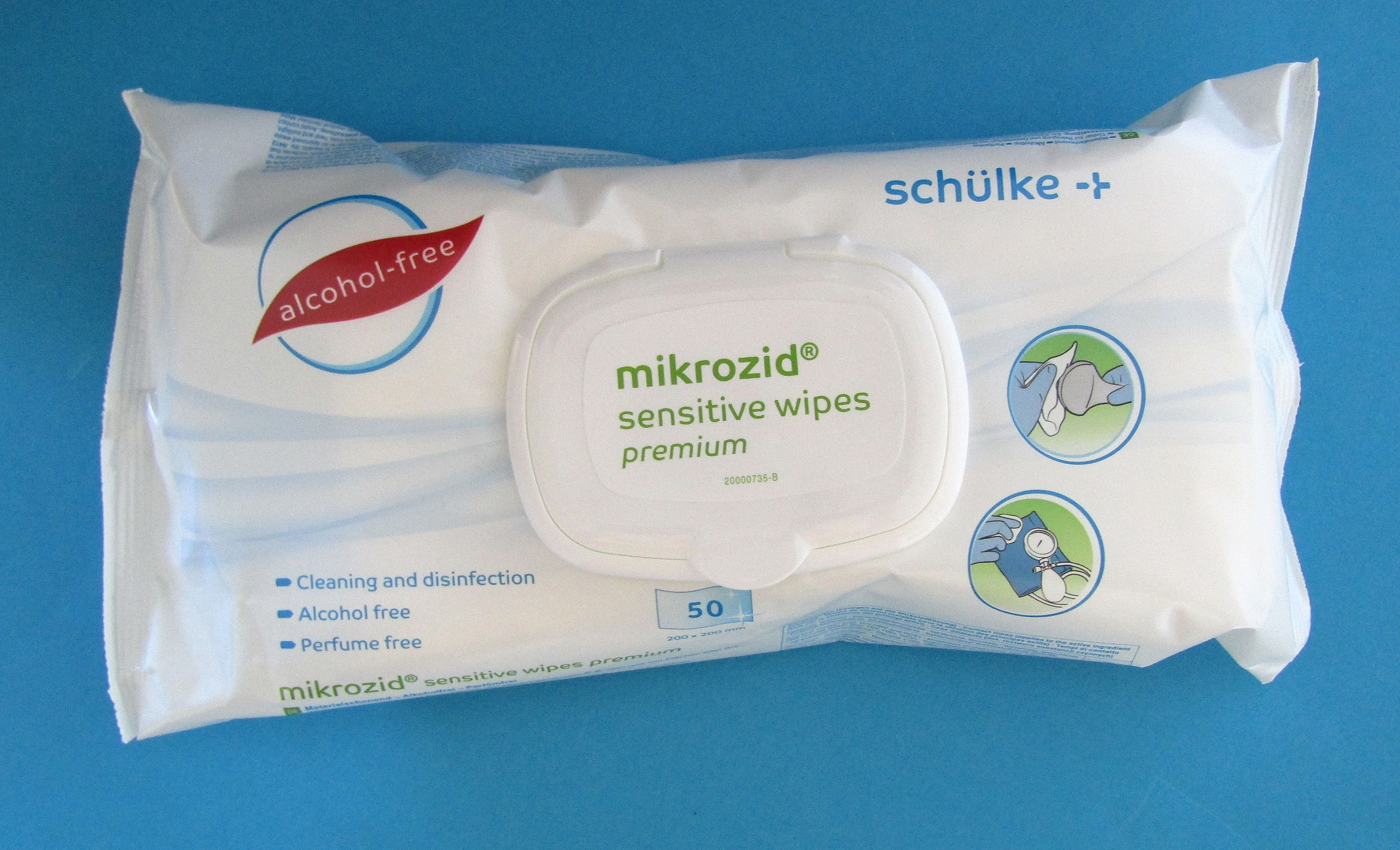 MIKROZID® sensitive wipes premium, Schnelldesinfektionstücher, Desinfektionstücher, Flächendesinfekt