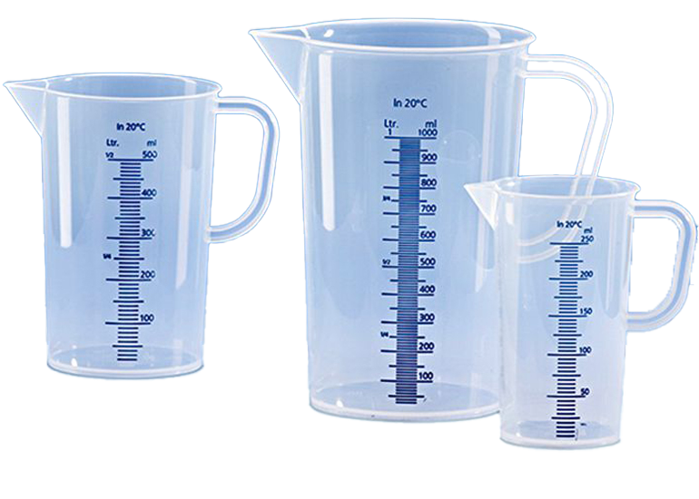 Sammelgefäß, PP, mit Deckel, PC, erhabene Skala, 2000 ml, Urinsammelgefäß