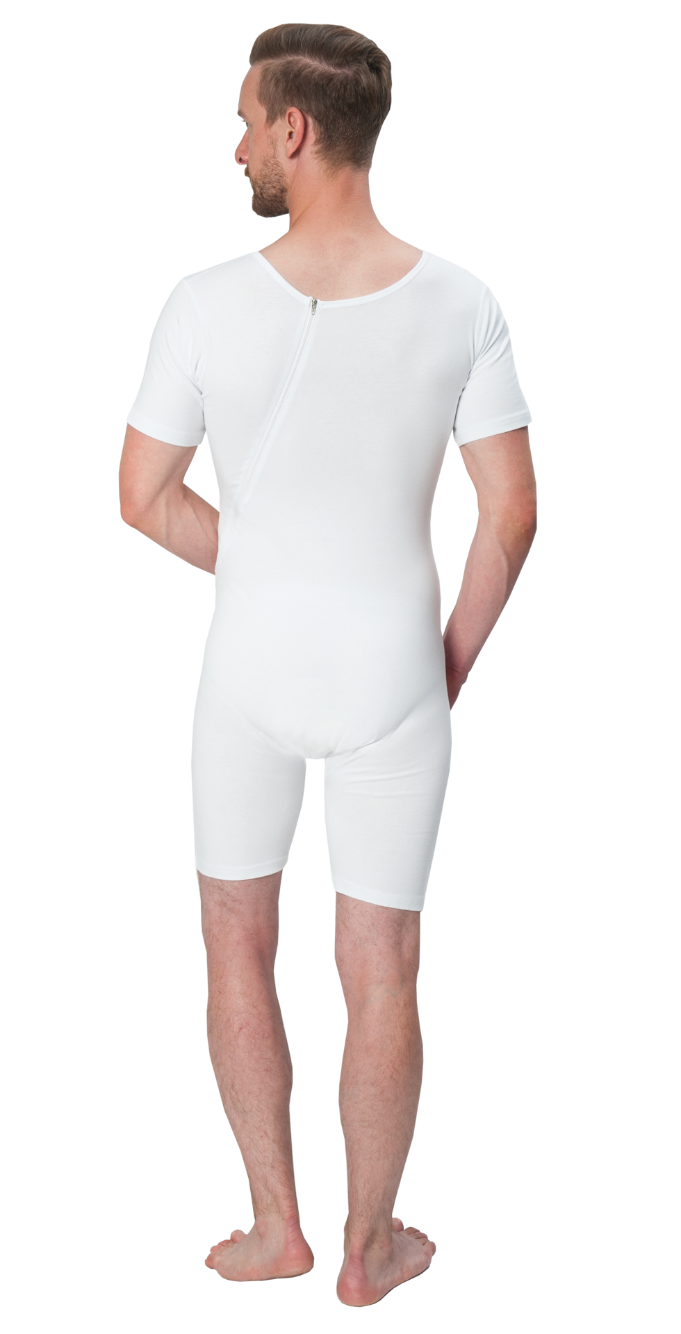 4695001M:Pflegebody mit Rückenreißverschluss 4695001M:Pflegebody mit Rückenreißverschluss