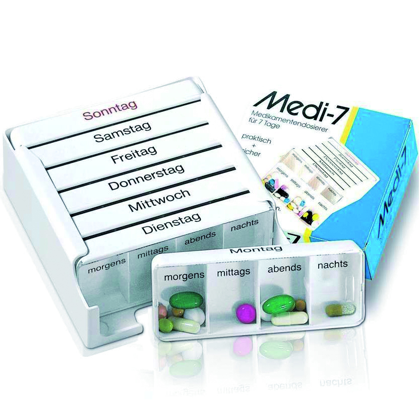 3082B:Medi 7 Wochendispenser, Medikamentenaufbereiter, Ersatzdispenser, Ersatzdeckel