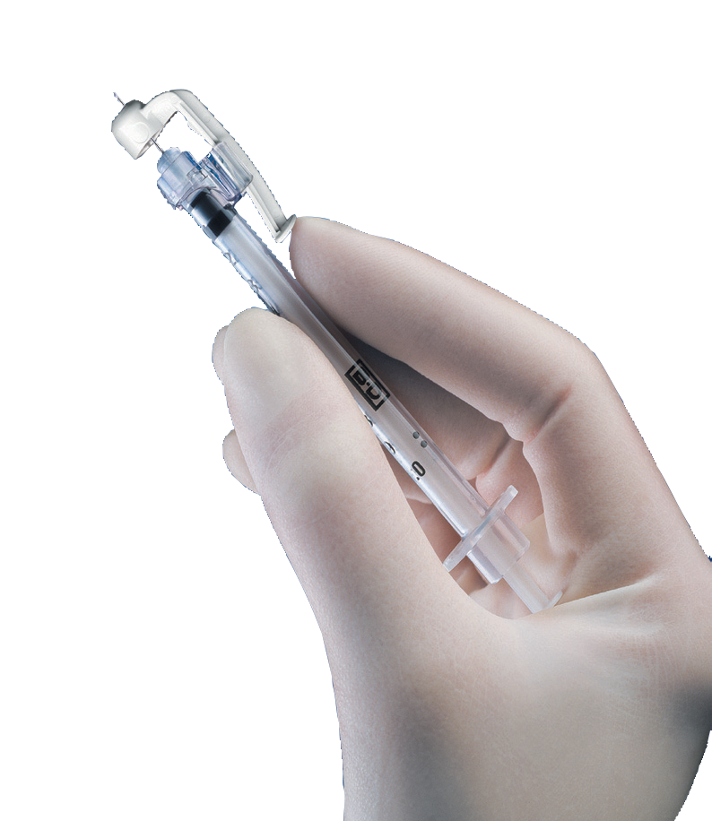 305937:BD SafetyGlide™ Insulinspritze für U100-Insuline