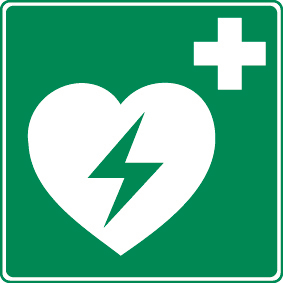50312N:Defibrillator Rettungezeichen nach ISO 7010