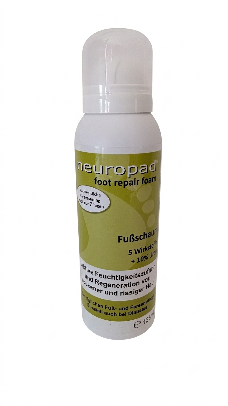 Fußbalsam - Fußschaum Neuropad, Feuchtigkeitsschaum, Pflegeschaum