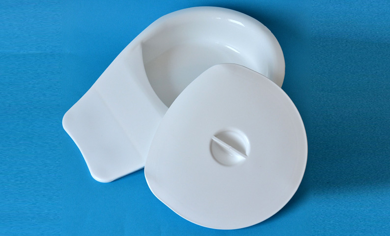 30043W:Bettpfanne, Stechbecken aus Kunststoff, Krankenpfanne, Toilettenpfanne