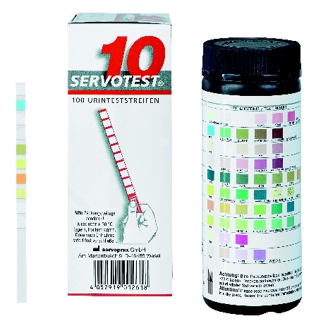 K46099:SERVOTEST® 10 Urinteststreifen, Teststreifen