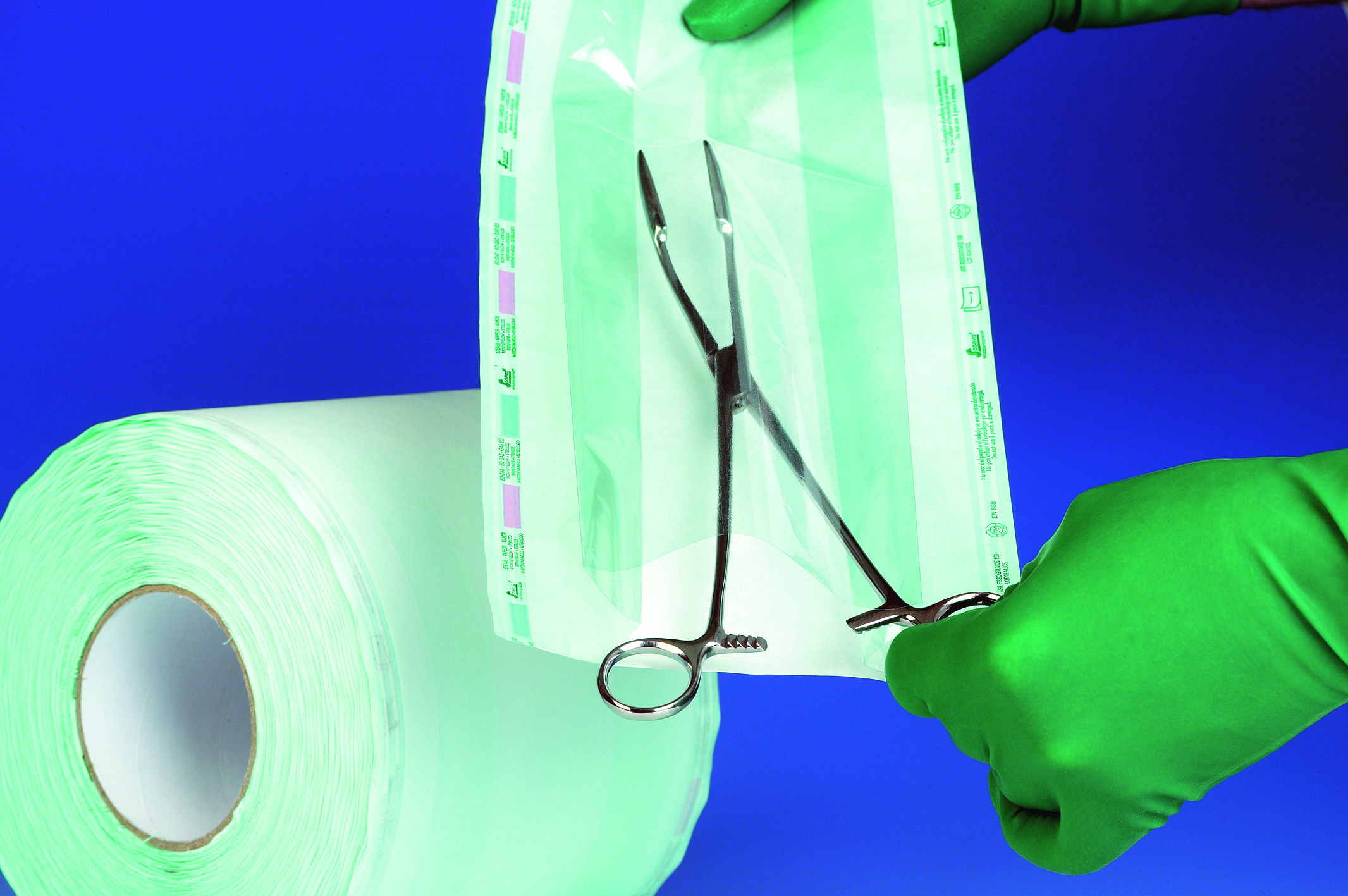 600107:Klarsichtrolle - Dampsterilisation, Sterirolle, Sterilisationsfolie