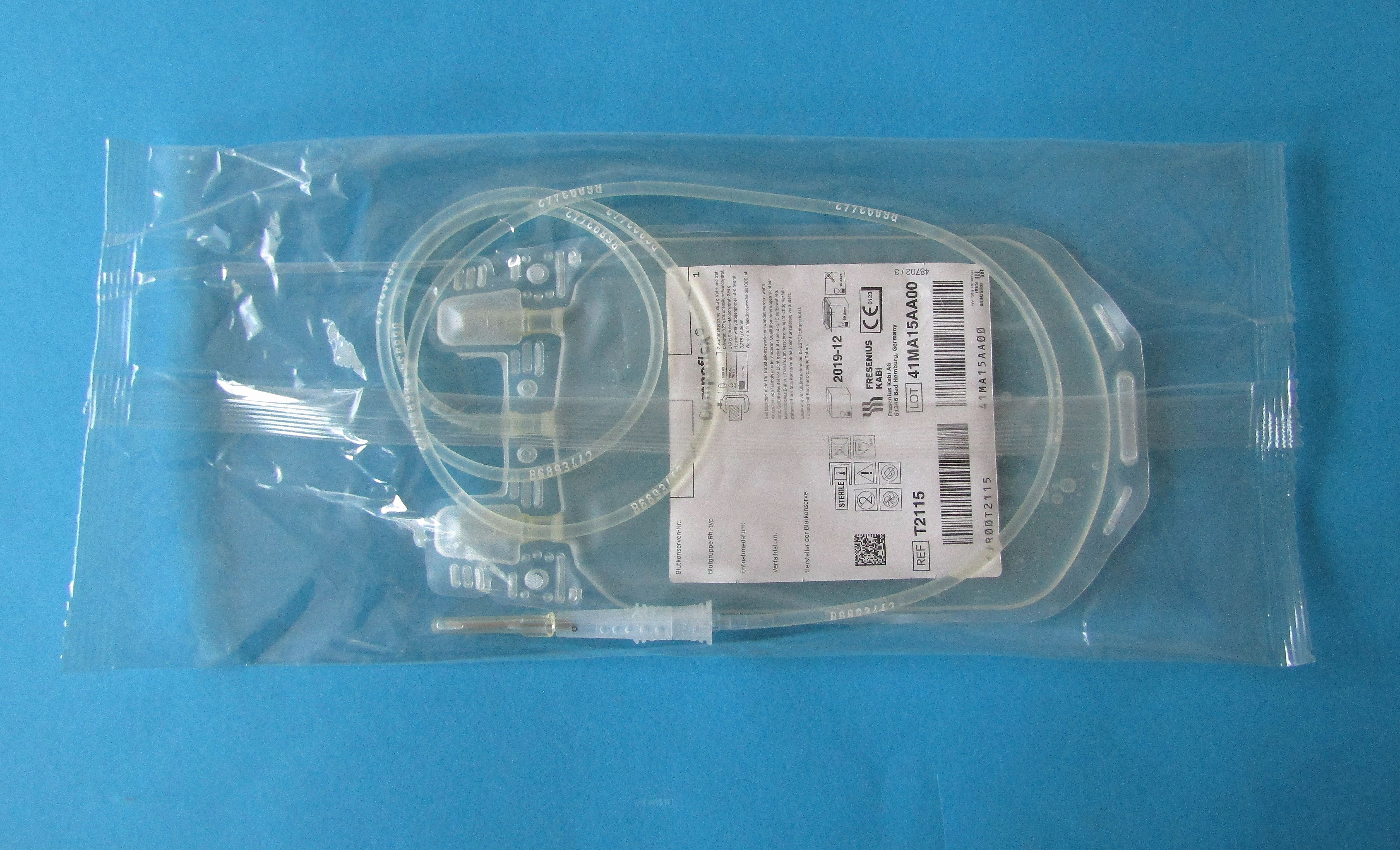 T2115:Transferbeutel, Aderlassbeutel, Blutbeutel, Bluttransferbeutel 500ml