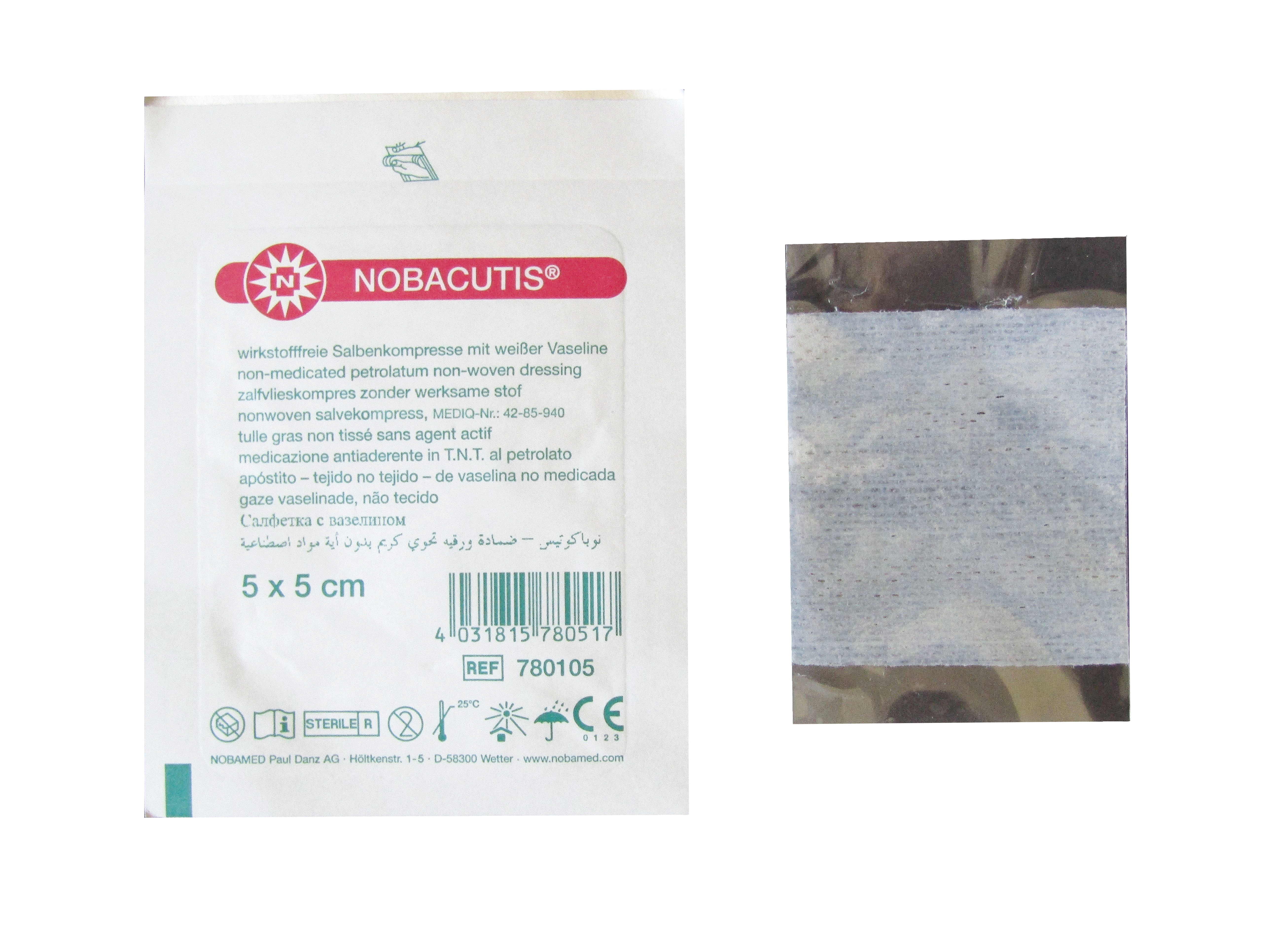 780105:NOBACUTIS Salbenkompresse steril