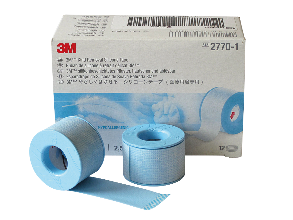 27701:3M Kind Removal Silicone Tape, Silikonpflaster, Rollenpflaster, Pflaster