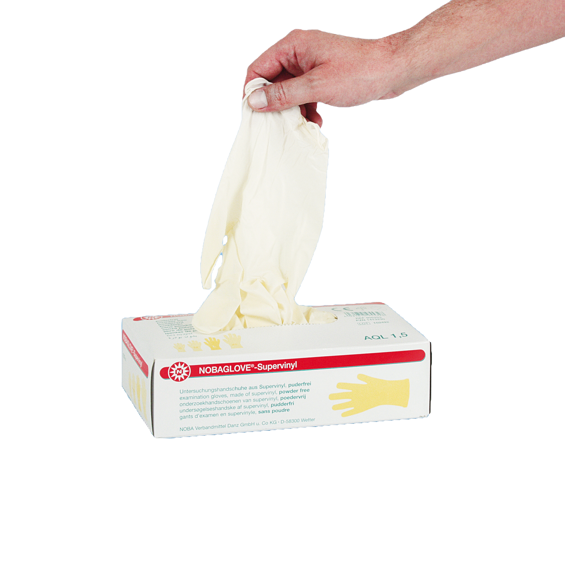 NOBAGLOVE® Untersuchungshandschuhe Softvinyl, Einmalhandschuh, Hygienehandschuh