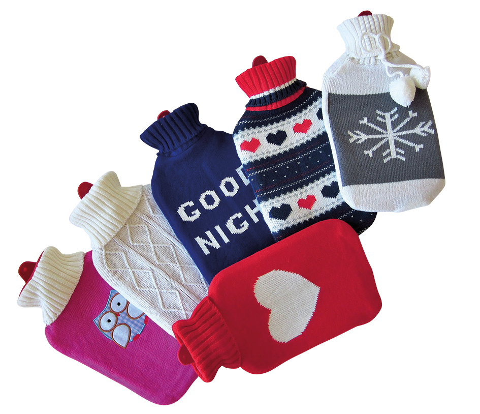 Wärmflasche mit Bezug