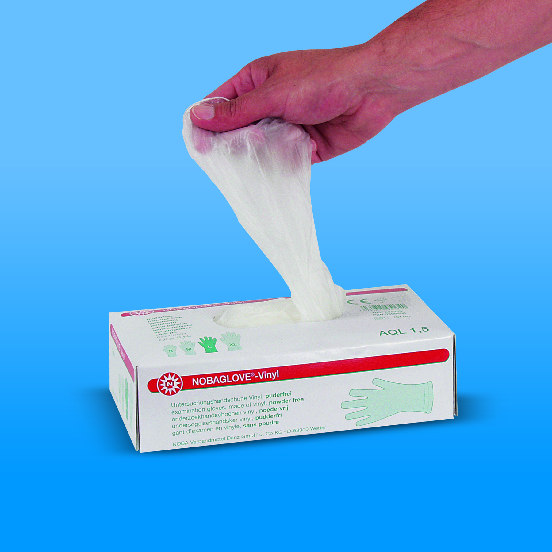 905352:NOBAGLOVE® Untersuchungshandschuhe Vinyl, Hygienehandschuh, Schutzhandschuh