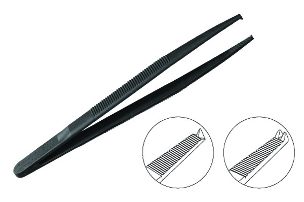 Einmalpinzette chirurgisch steril - anatomisch, Einweg Instrument steril Kunststoff