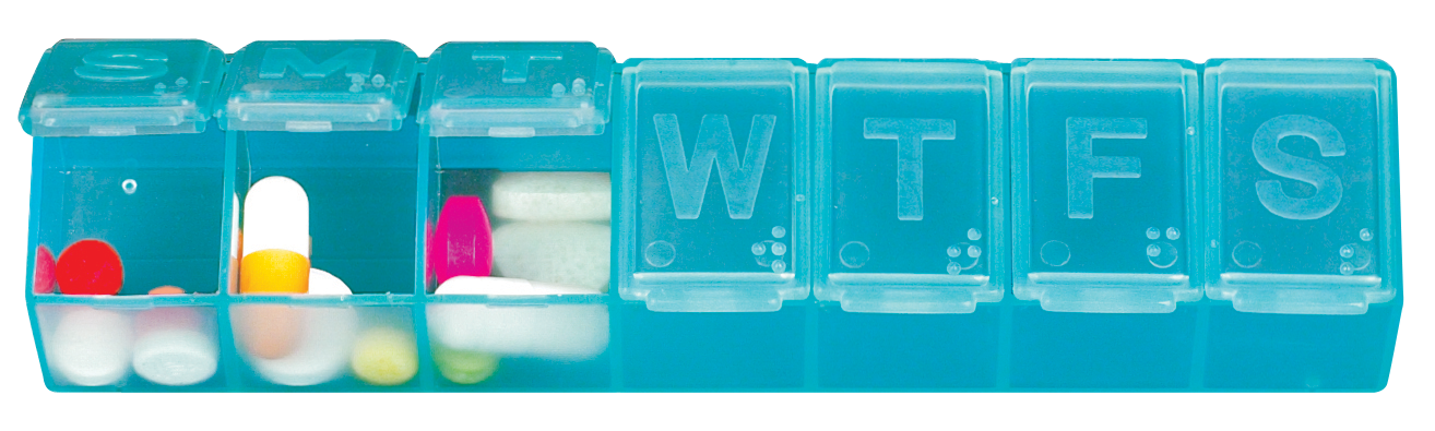 Medikamenten Wochendispenser, Medikamententeiler,