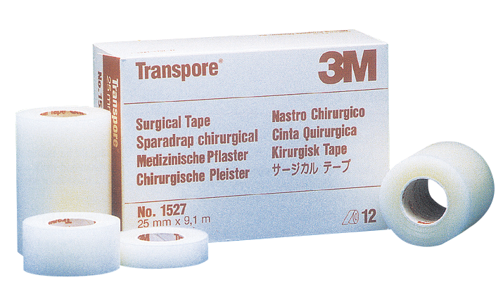 1527:Transpore 3M Fixierpflaster, Heftpflaster

, Befestigungspflaster

, Klebepflaster
