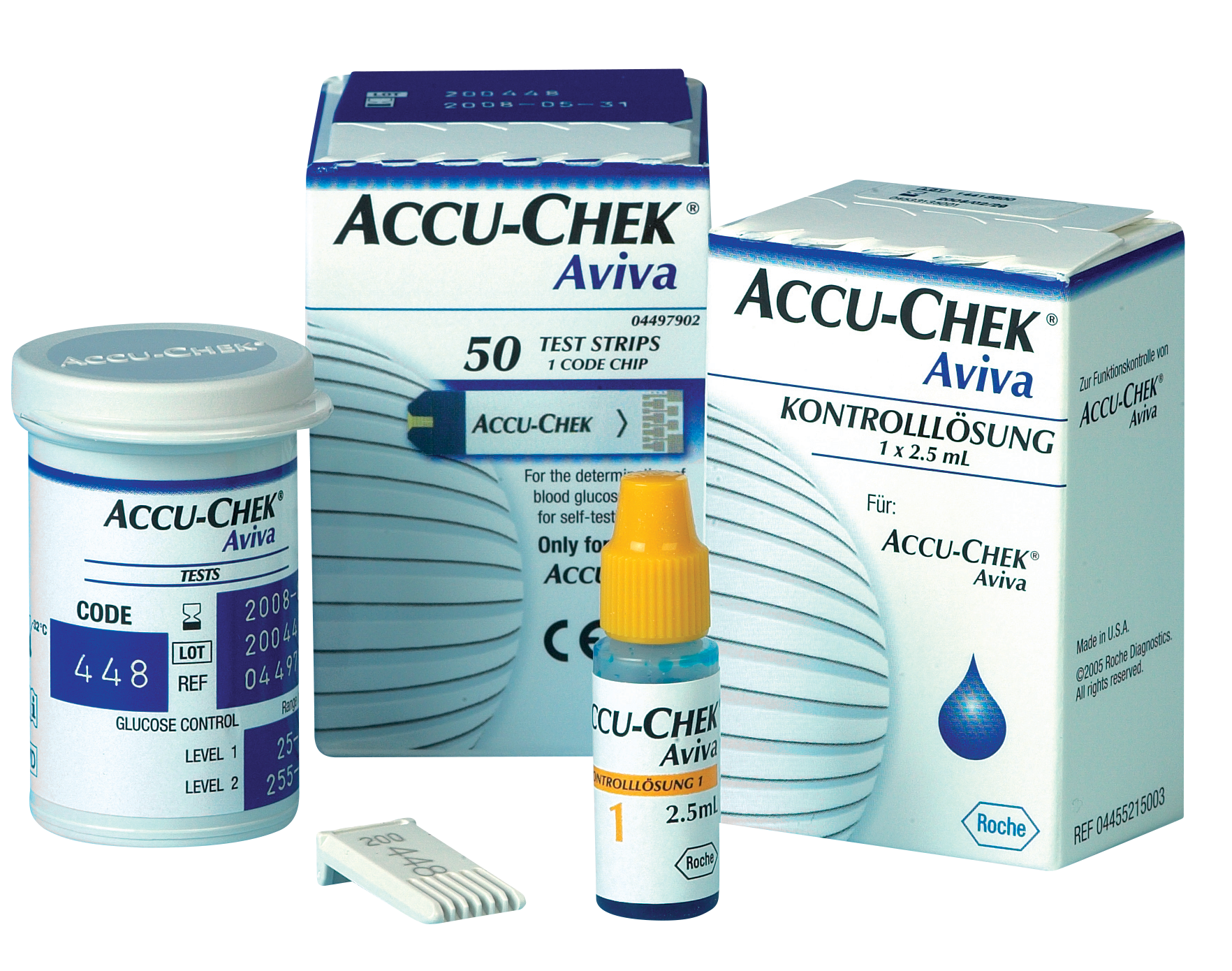 Accu-Chek® Kontrolllösung - Teststreifen