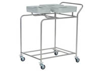 NW43:Wäschesammler, Wäschewagen Edelstahl