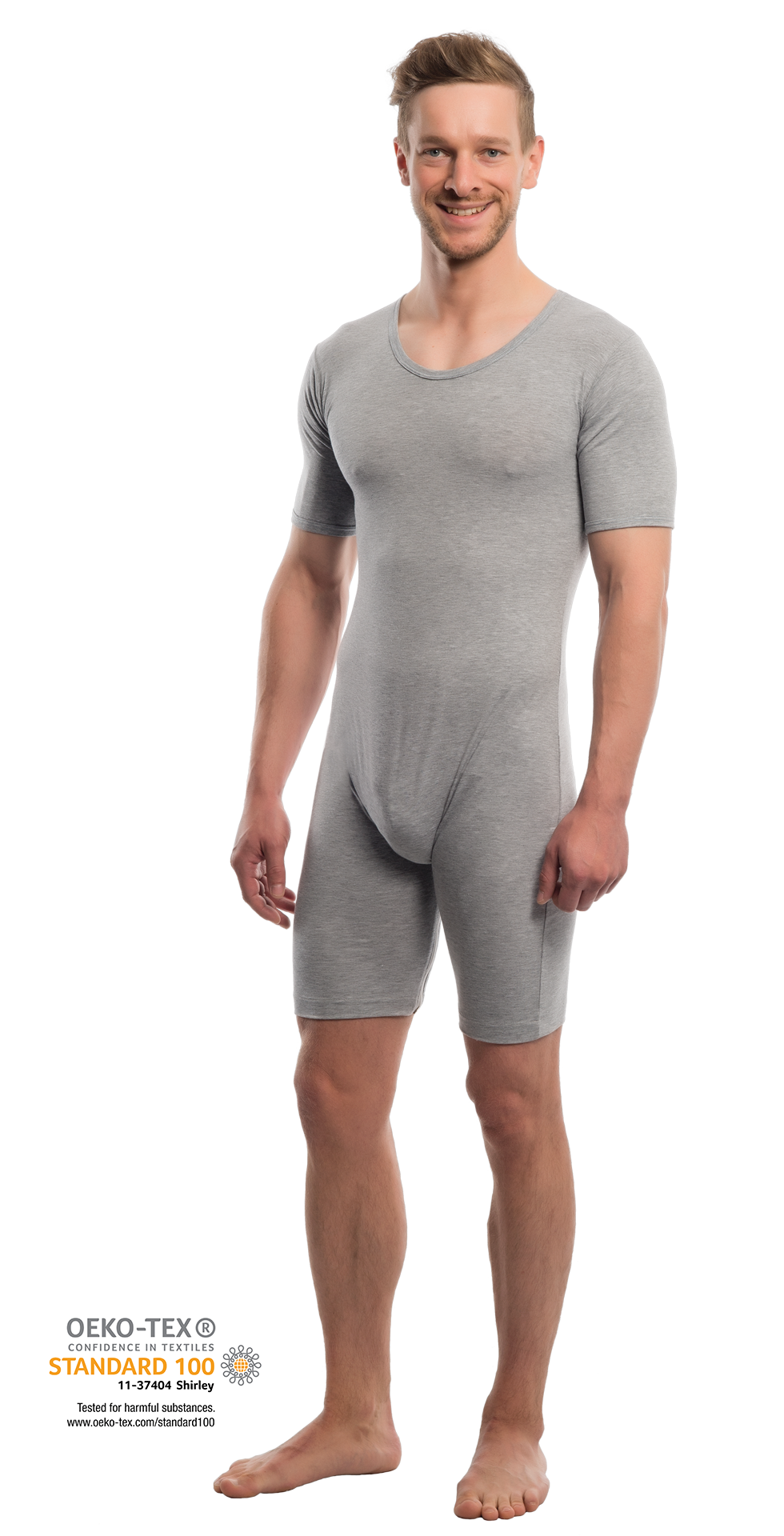 4697013M:Pflegebody mit Beinreißverschluß kurzer Arm