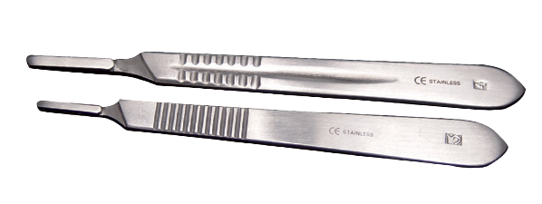 Skalpellgriff Edelstahl, Skalpellstiel, Klingenhalter, Griffstück