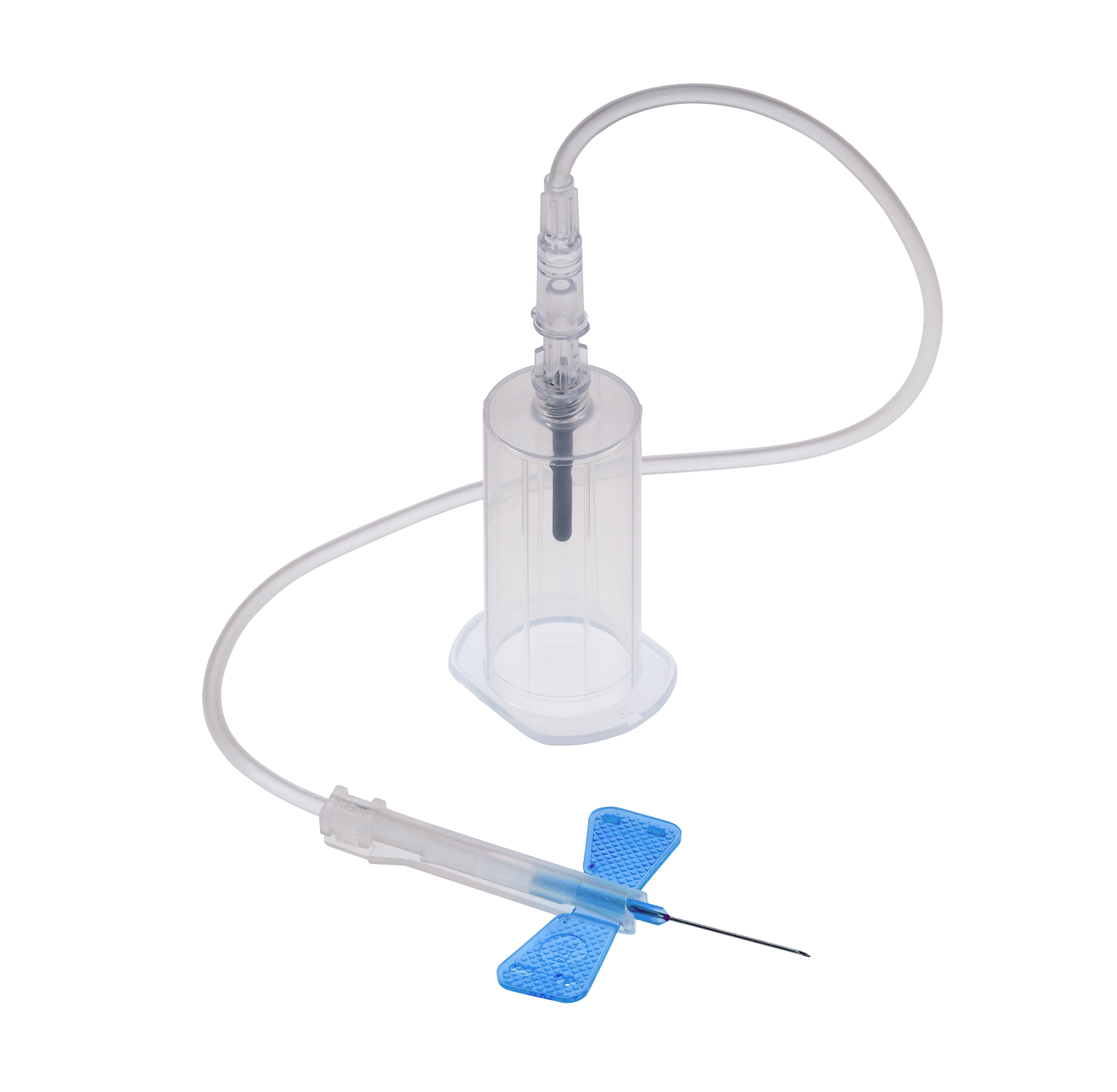 P003786A1:Unistik Shieldlock Sicherheitsblutentnahmeset mit Luer Adapter und Halter, Blutabnahmeset, Kanüle