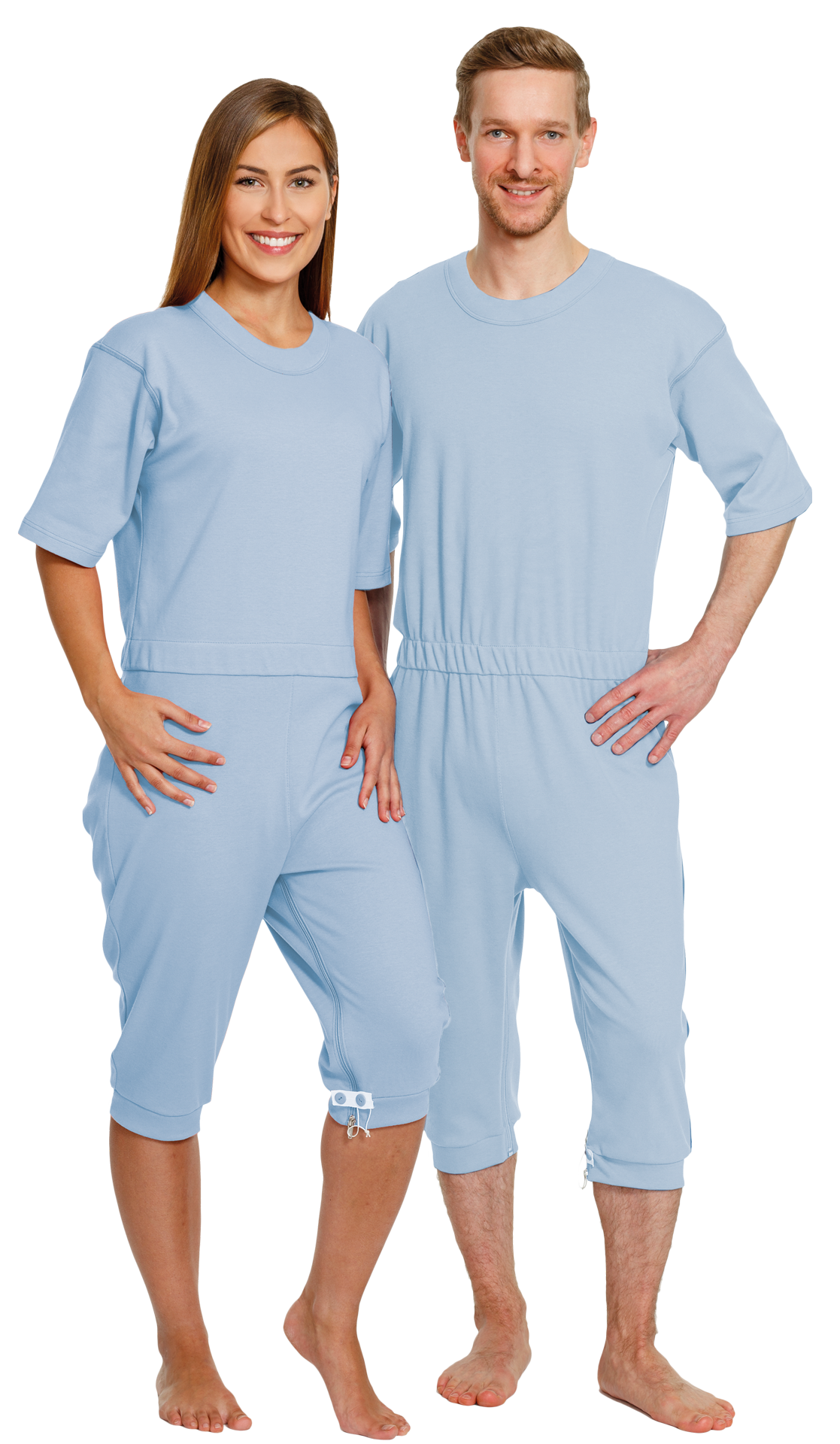 4080L:Pflegeoverall, Patientenoverall kurz - Beinreissverschluss