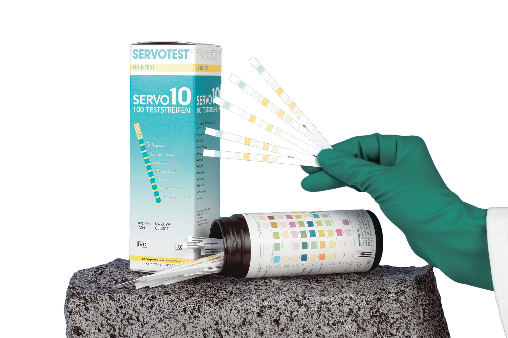 K46120:SERVOTEST® 11 Urinteststreifen K46120:SERVOTEST® 11 Urinteststreifen