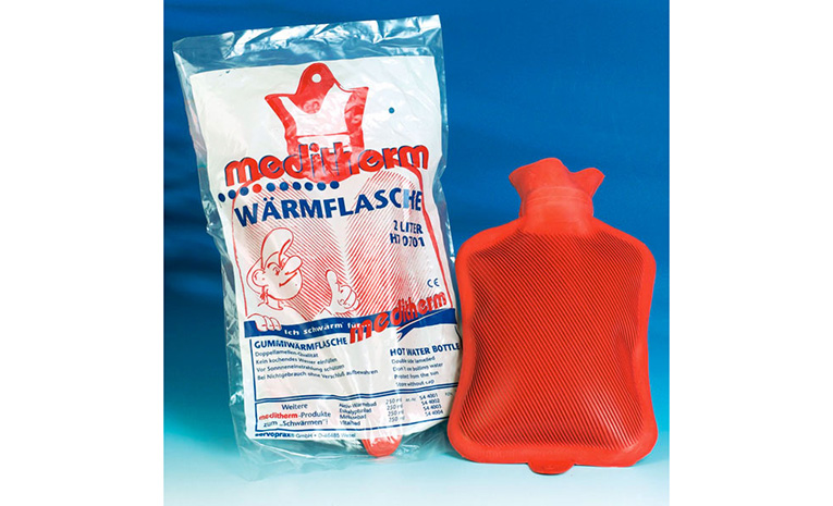 Wärmflasche aus Gummi, Heizflasche