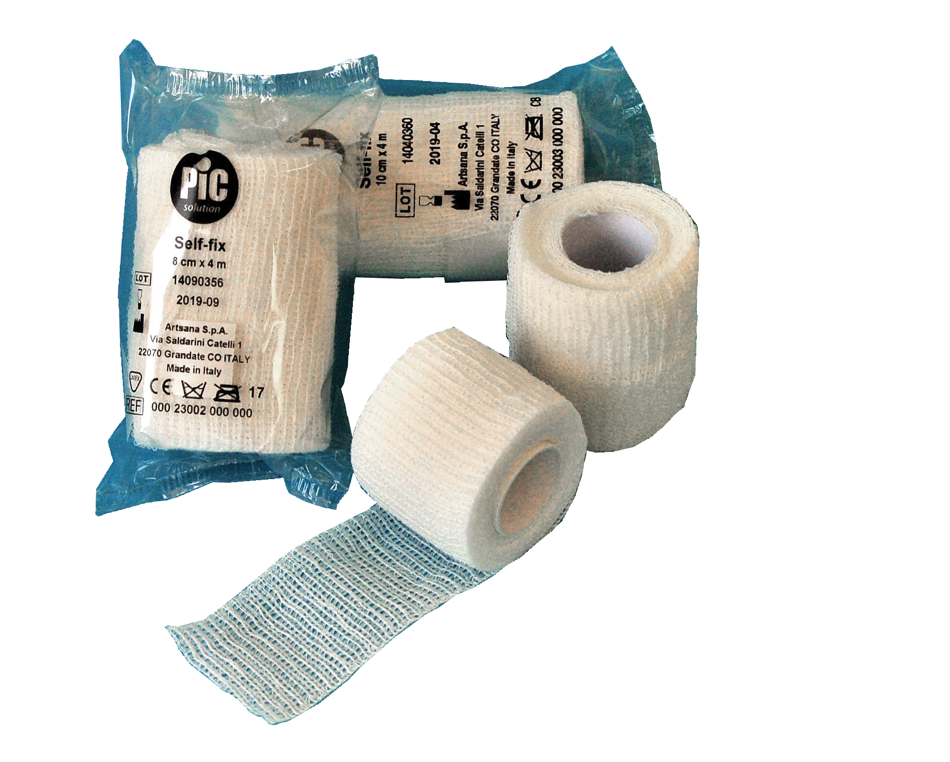 Self-Fix krepp Haftbinde, Fixierbinde, elastische Binde, Fixierrolle