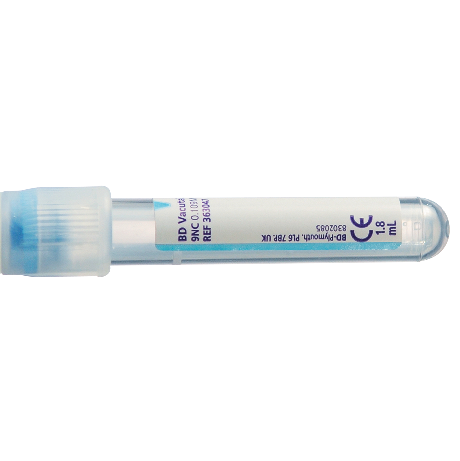 363047:BD VACUTAINER® Citratröhrchen, Gerinnungsröhrchen, Blutentnahmeröhrchen