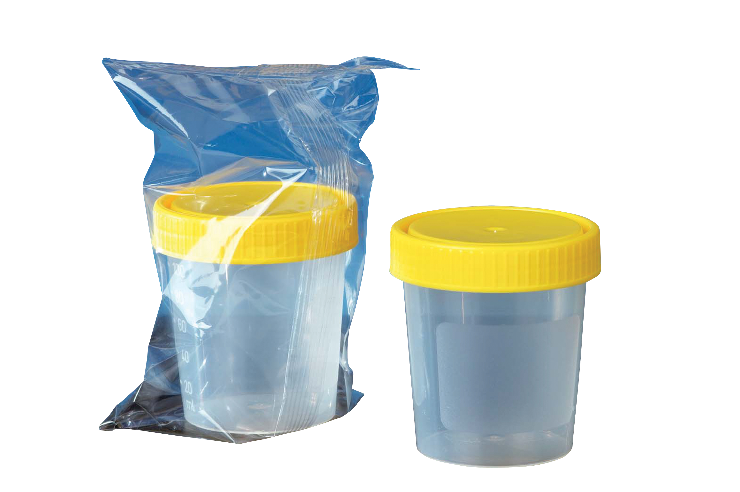 Urinbecher mit Schraubdeckel steril, Urinprobenbecher, Probenbecher