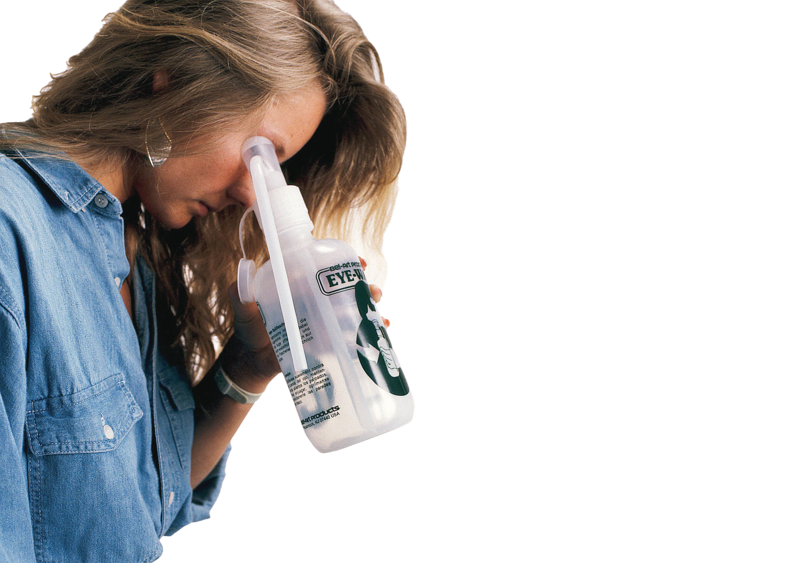 Augenwaschflasche leer, Augenspülbehälter